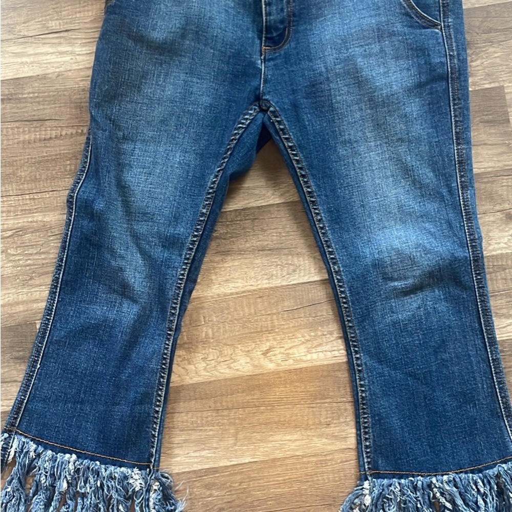 Hayden Fringe Frayed Jeans M